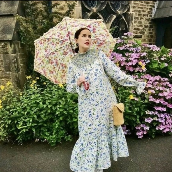 ZARA FLORAL PRINTED RUSTIC DRESS - Picture 12 of 16